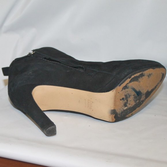 Zara Collection Side Zip Stiletto Heels Small Platform Ankle Boot Bootie Shoes - Picture 10 of 10